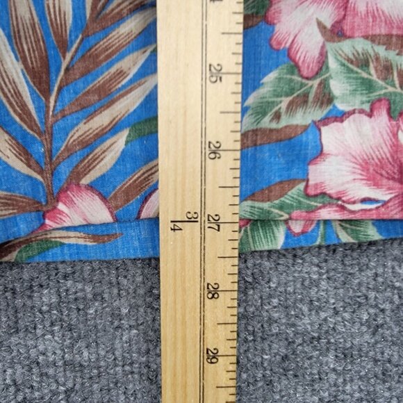 Royal Creations Hawaiian Shirt Mens Large Blue Floral Button Up Beach Casual - Picture 5 of 8
